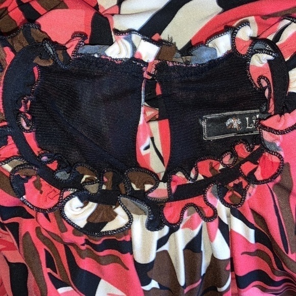 LILY HIGH NECK MINI SWING DRESS FLORAL LADIES SIZE SMALL - Picture 10 of 12